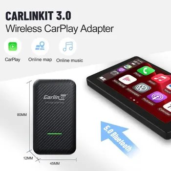 Hot 2024 CarlinKit 5.0 Безжичен адаптер за кола Кабелен към WiFi Автоматично свързване за Volkswagen Skoda CarPlay Android AI кутия за автомобилно радио