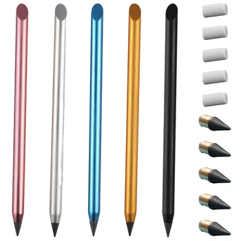 5pcs преносим за многократна употреба HB скициране сменяем писец издръжлив домашен офис здрав с гума подарък рисуване студенти мастило молив