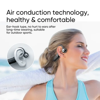 Нова въздушна проводимост безжични Bluetooth слушалки силиконови JR-X2 монтирани на ухото BT5.1 Bluetooth слушалки 48 часа супер дълъг режим на готовност