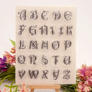 азбучни букви прозрачен прозрачен силиконов печат за печат DIY скрапбукинг фотоалбум декоративни ясни печатни листове