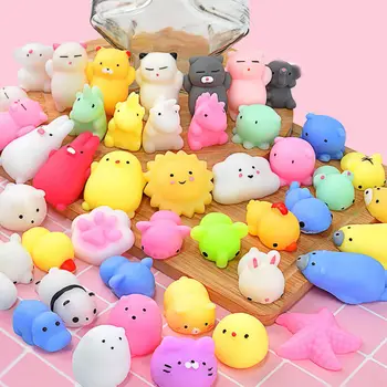 5-50PCS за подарък за детско парти Squishy играчка сладък животински антистрес топка Squeeze Mochi Rising Toys Abreact Soft Лепкав стрес облекчение