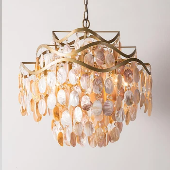 Луксозна висяща лампа за таван Френски хол висулка светлина спалня кристал полилей Начало декорации Блясък LED