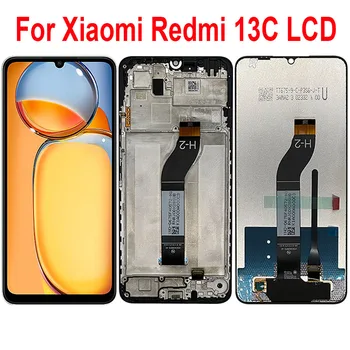 6.74''IPS за Xiaomi Redmi 13C LCD дисплей екран сензорен панел дигитайзер резервни части за Xiaomi Redmi 13C с рамка