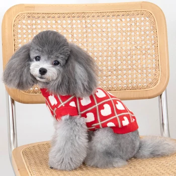 Куче пуловер Зимни дрехи за домашни любимци Котешко палто Чихуахуа Yorkie Pomeranian Poodle Bichon Frise Shih Tzu Puppy Dog Clothing Vest