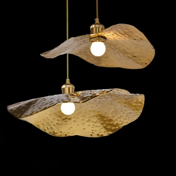 Nordic Creative Lotus Leaf висулка светлини дизайнер окачване hanglamp за хол декор полилеи спалня лампа осветително тяло
