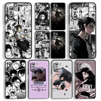 Черен силиконов калъф за телефон Атака на Титан Японско аниме за Xiaomi Redmi 10 9T 9AT 9A 9C 8A 7A S2 6A 5A Prime Pro Plus капак