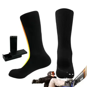 Отопляеми чорапи Отопляеми електрически чорапи Акумулаторна по-голяма отоплителна площ Топли чорапи за крака за къмпинг Туризъм Катерене