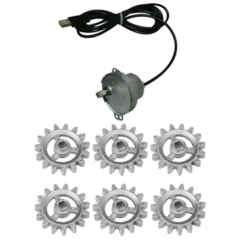 Автоматични инструменти за скара на Rotisserie Метална ротационна рамкова предавка за барбекю с USB кабелен мотор DIY Автоматичен комплект инструменти за ротационна рамка