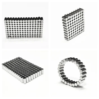 Диаметрално магнитен прът за гривна 3D отпечатани заселници настолна игра NdFeB 3500GS сребърни метални части идеален DIY магнитен материал