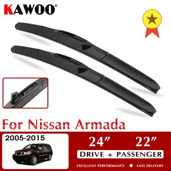 KAWOO чистачки за чистачки за предни автомобилни чистачки за Nissan Armada 2005-2015 Аксесоари за предното стъкло на предното стъкло 24 