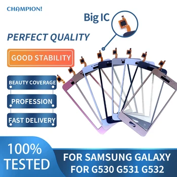 10 PCS/Lot тестван панелен екран за Samsung Galaxy G530 G531 G532 сензорен дигитайзер обектив стъкло Sense преден капак