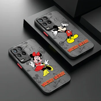Disney сладък Мики Маус за Realme Q3T Q3S Q5 GT Neo 3T 2 Narzo 50i 50A 20A 10A X50 X3 Pro матирано полупрозрачен калъф за телефон