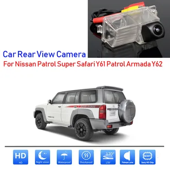 Нощно виждане Камера за задно виждане Камера за заден ход Кола Резервна камера HD CCD за Nissan Patrol Super Safari Y61 Патрулна армада Y62