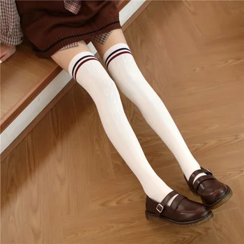 Чорапи за коляното Детски чорапи Twist вертикални ивици Двулентови чорапи до коляното