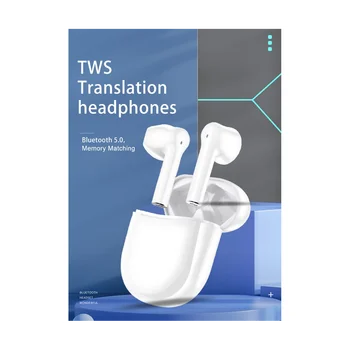 V03 Интелигентни слушалки за превод 137 Езици Превод Гласов преводач Безжичен Bluetooth преводач Слушалка черна