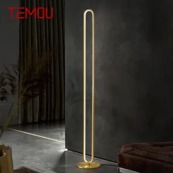 TEMOU Съвременни подови лампи LED 3 цвята стандартни светлини луксозно декор за модерна домашна стая на живо