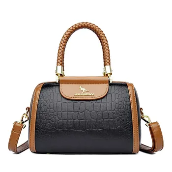 Жените PU кожа мода текстура рамо чанти дама мъкна дълга каишка високо качество тенденция crossbody чанта женски простота чанта