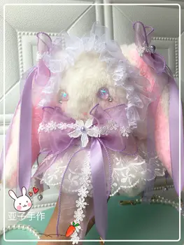 Оригинална ръчно изработена цветна фея Лолита заешка мечка чанта jk мека сестра пратеник чанта ядосан подарък kawaii лък чанта