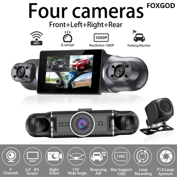 Кола Dvr Dash Cam GPS тракер Преден и заден 3.0'' IPS HD1080P WiFi 24H паркинг монитор черна кутия табло камера нощен рекордер