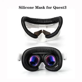 For Quest 3 Силиконов капак за лице Протектор за обектив Подложка за маска за Quest 3 Аксесоари VR аксесоари