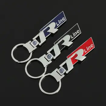Volkswagen RLINE Auto Sports Modified Metal Metal Key Buckle Couple Car Class Key Ring Chain Ring Pendant