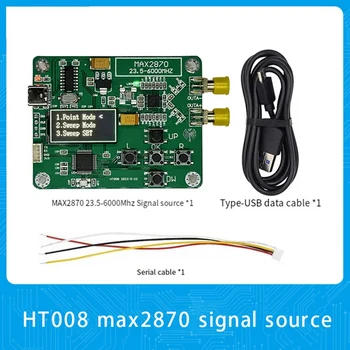 HT008 Източник на сигнал MAX2870 STM32 23.5-6000Mhz Генератор на сигнали Източник на сигнал Точка за поддръжка / режим Издръжлив зелен