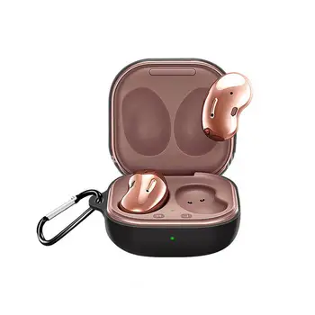 Калъф за слушалки за SamsungGalaxy пъпки живеят с кука силиконови слушалки защитен капак против падане удароустойчив мек протектор
