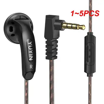  1 ~ 5PCS YD30 3.5mm HIFI музика кабелна слушалка 15.4mm динамичен микрофон слушалка Vido класически тежки бас плоска глава слушалки