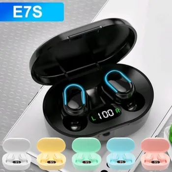 Оригинални безжични Bluetooth слушалки E7S с микрофон LED дисплей слушалки за iPhone Xiaomi TWS слушалки Bluetooth слушалки слушалки