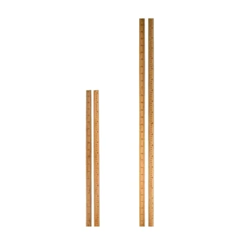 Дървена линийка 12Inch, 24Inch, дървена измервателна линийка, двустранна везна за изготвяне на линийки за ученици Училищни пособия