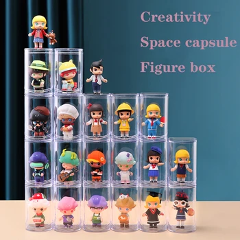 Прахоустойчива сладка кутия за съхранение на кукли Creative Stackable Blind Box Desktop декорация играчка модел мистерия кутия дисплей кутия прозрачен