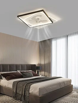Вентилаторна лампа Вятър таван спалня светлина 2023 Нова скандинавска родителска спалня фен-стил таванна лампа Невидима честотна конверсия