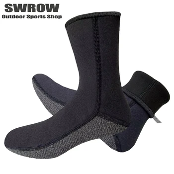 Нови 3MM кевларени чорапи за гмуркане Възрастен топъл подводен лов доказателство за хладно оръжие Чорапи за плуване за гмуркане Еластични плажни чорапи против хлъзгане