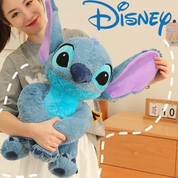 Hot Disney голям размер Lilo&stitch плюшена пълнена кукла Kawaii карикатура животно двойка мек материал възглавница за спане играчка подарък