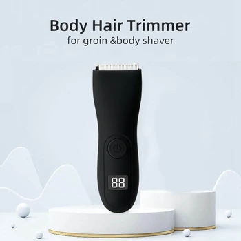 1Set Body Groomer Самобръсначка за брада Тример ABS за мъже Водоустойчиви мокри/сухи машинки за подстригване Мъжка брада за лице