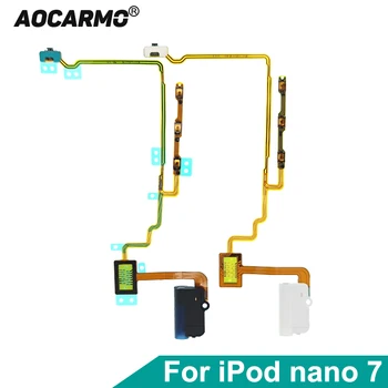 Aocarmo За Apple iPod nano 7 Включване / изключване на захранването Увеличаване на звука Изключване на звука Превключвател на бутона за заглушаване Жак за слушалки Щепсел за слушалки Flex кабел подмяна