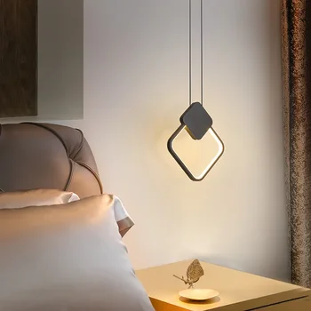 Nordic Led висулка светлини за хол спалня нощно легло бар стена декор осветление геометрия висящи лампи кухненско приспособление