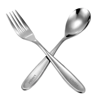Lixada Titanium Spoon Fork Cuttlery Set Лек пълнометражен Вечеря Fork Spoon У дома Открит къмпинг Туризъм Backpacking