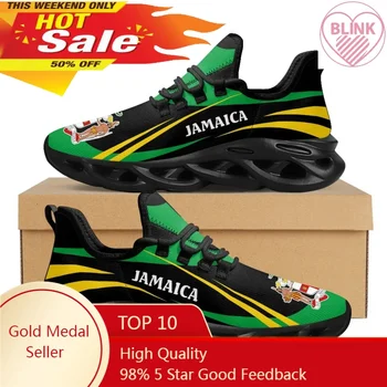 Ямайка флаг печат обувки мъжки маратонки острие бягане обувки дишаща мъже обувки треньор мода мъжки ежедневни обувки за мъже