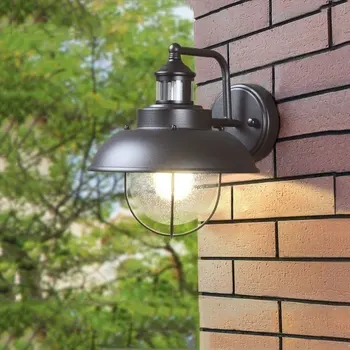 американски ретро индустриален стил стенна лампа открит водоустойчив двор лампа открит градина балкон веранда стъклена стена светлина