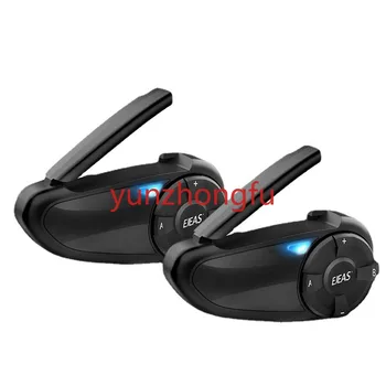 Мотоциклетна каска Bluetooth домофонни слушалки 7-местна връзка 1 Drag 6 превключвател интерком 800 м домофонно разстояние Q7 двоен пакет