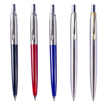 Луксозно качествометална химикалка от неръждаема стомана цвят Натиснете подпис писалка химикалка Канцеларски материали Офис консумативи нови