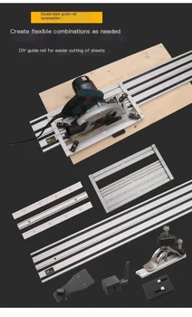 1400mm 120cm DIY дървообработване 90° прав ъгъл Guide Rail скоба Електрически циркуляр Track Angle Cutting Board Tool за Makita