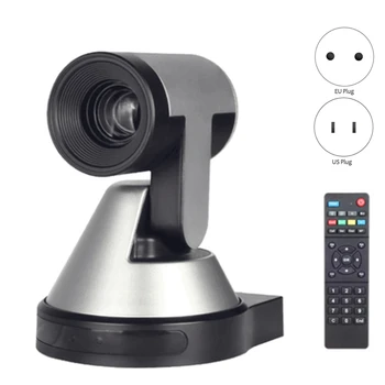 Оптично увеличение PTZ камера USB Full HD 4K видео конферентна камера за среща Църковно излъчване на живо (A) US Plug