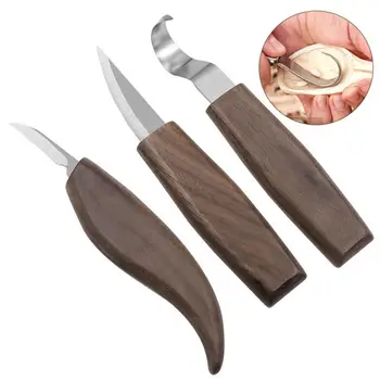 1 Комплект Дървообработващи ножове Резци за гравиране Занаятчийски ножове Занаятчийска резба Дърворезба Комплект за дърворезба Начало Дърворезци