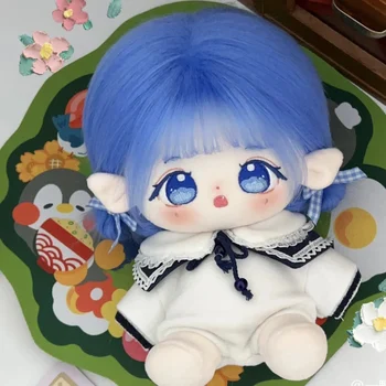 Klein синя коса за 20 см плюшена пълнена кукла със скелет промяна дрехи облекло косплей без атрибути Kawaii сладък коледен подарък