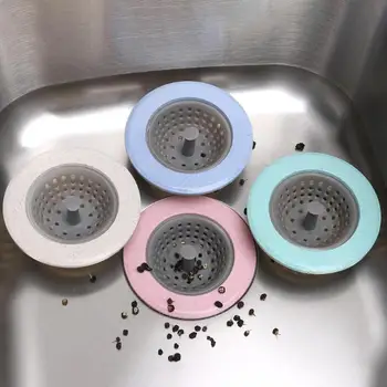 Силиконова пшенична слама кухненска мивка цедка баня душ канализация мивка канализация капак мивка гевгир канализация коса филтър цедка