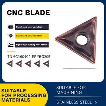 TNMG160404-EF TNMG160408-EF YBG205 Висококачествена CNC стругова карбидна вложка Външно режещо острие за струговане, за неръждаема стомана