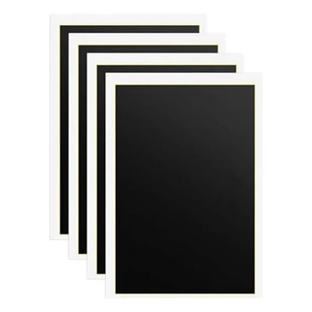 4 листа Черно лазерно гравиране Маркираща хартия Неметална гравираща хартия за керамика Стъклокерамични плочки Метал Издръжлив