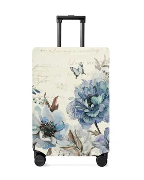 Реколта цветя пеперуди божури багаж покритие участък багаж протектор прах покритие за 18-32 инчов пътуване куфар случай